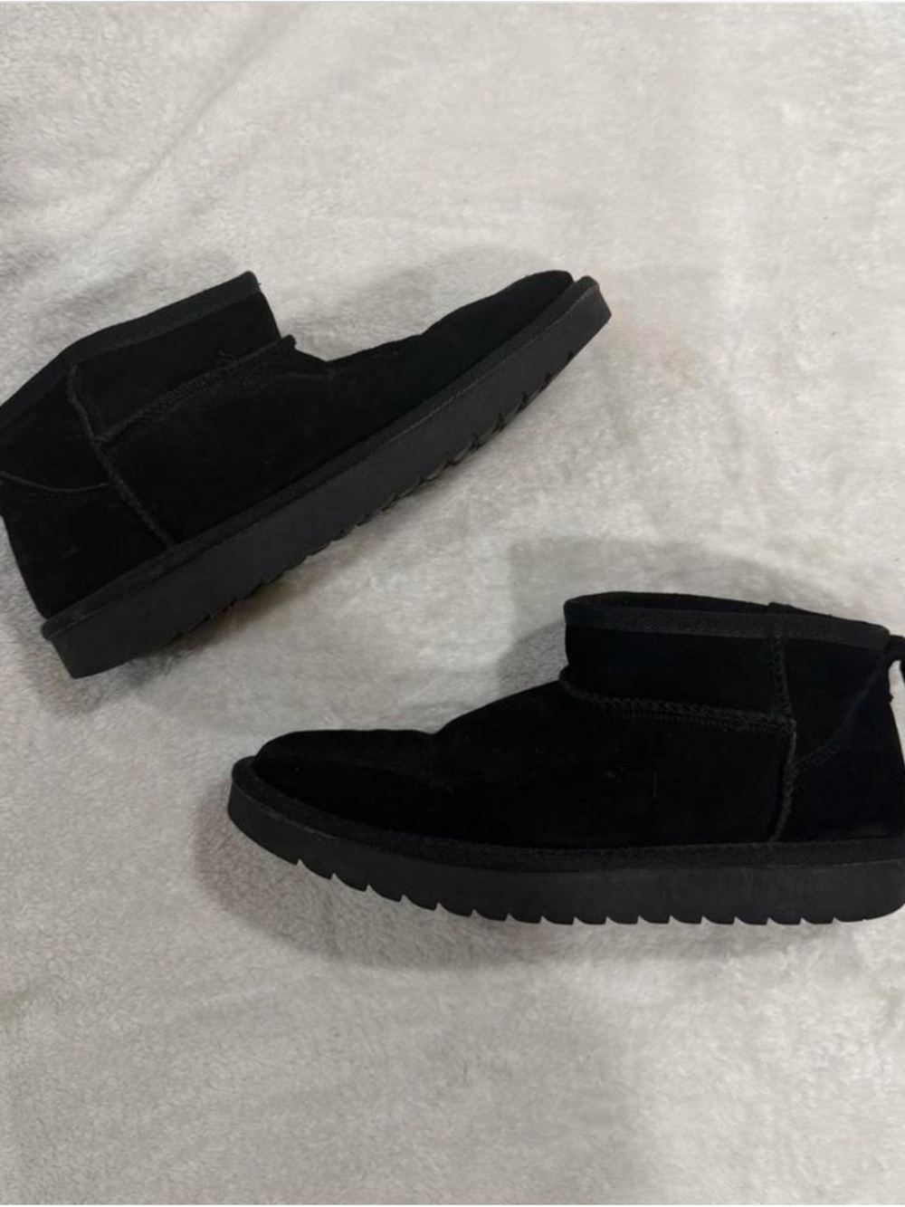 Black Women's Suede Ankle Boots - Classic Comfort